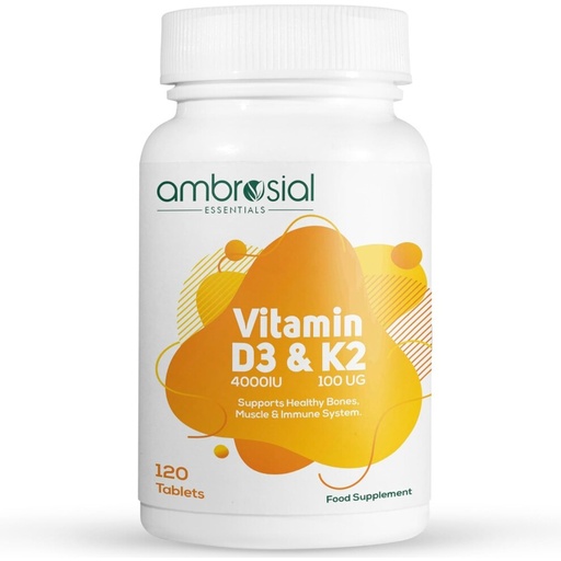 Vitamin D3 & K2 Tablets 4000IU - 120 Tablets